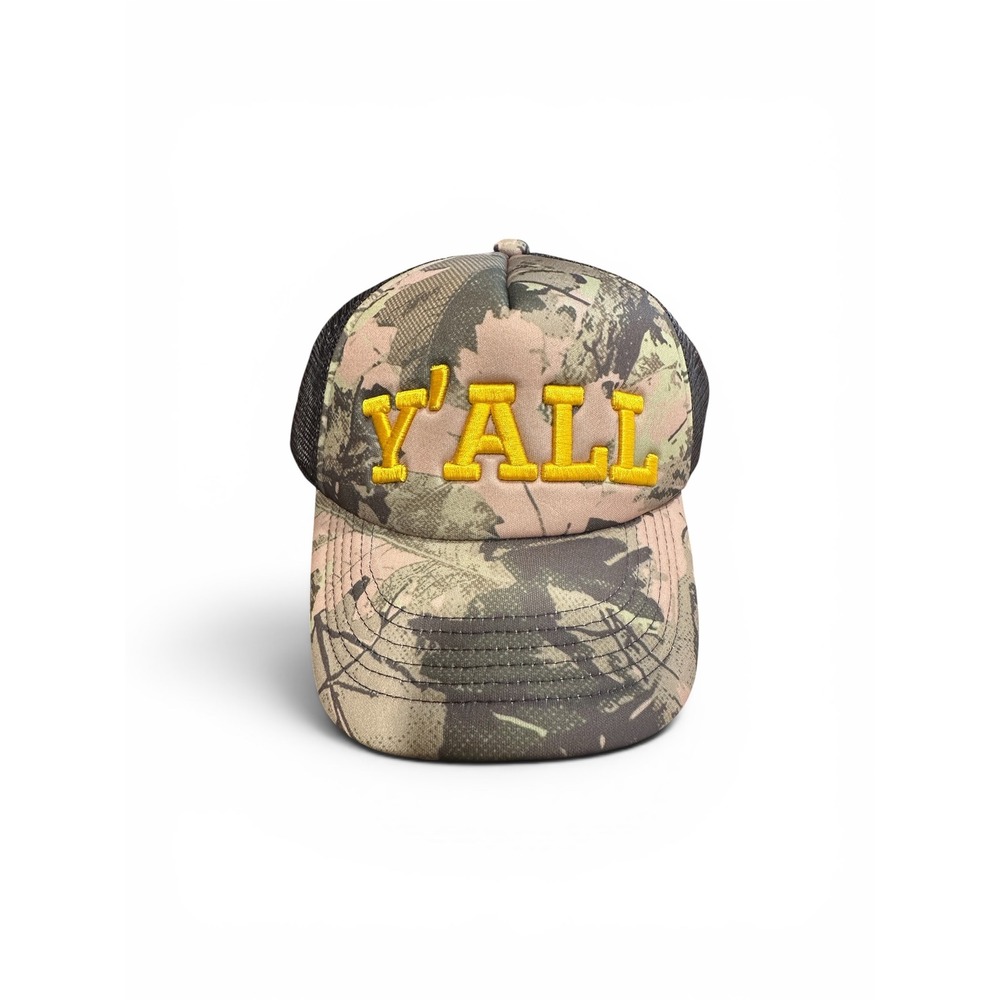 Kacey Musgraves x Lee Y'ALL Embroidered Camo Trucker Hat Khaki Snapback NWT
